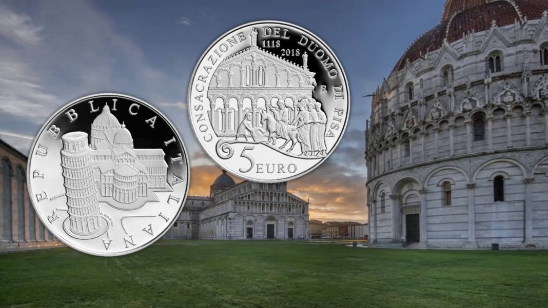i 5 euro proof per i nove secoli del Duomo di Pisa