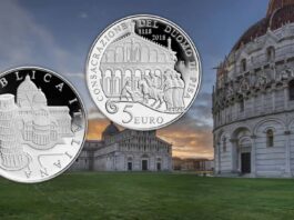 i 5 euro proof per i nove secoli del Duomo di Pisa