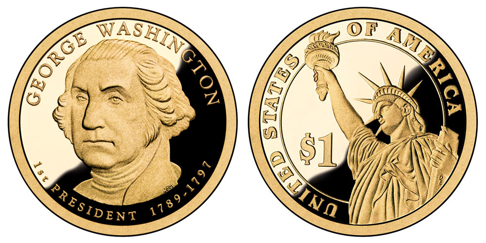 La serie dei dollari dedicati ai presidenti USA si è aperta proprio con George Washington nel 2007