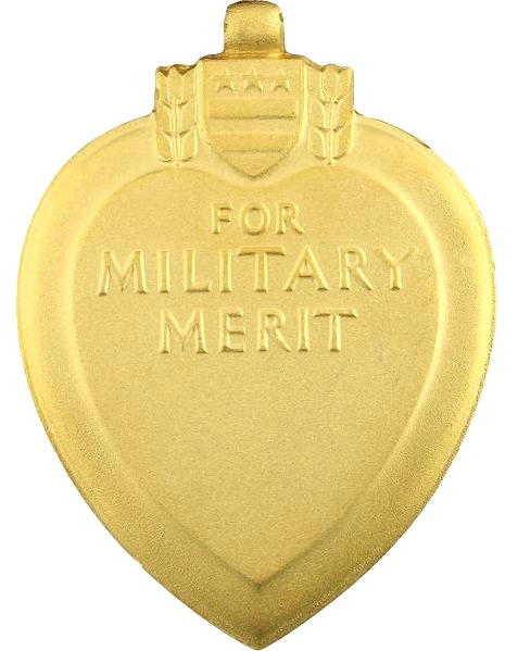 Rovescio della Purple Heart personalizzabile con il nome del decorato