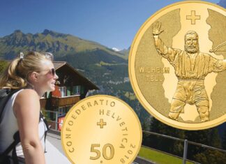 I nuovi 50 franchi oro da Berna per il mito di Guglielmo Tell