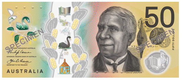 Il fronte dei nuovi 50 dollari australiani