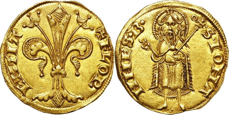 Uno dei primissimi fiorini di Firenze, coniato probabilmente tra il 1252 e il 1260