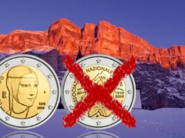 2 euro d’Italia 2019 con Leonardo da Vinci