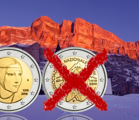 2 euro d’Italia 2019 con Leonardo da Vinci