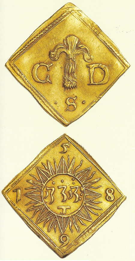Gli 8 marchio oro del 1598 a nome del duca Carlo Gli 8 marchi oro del 1598 a nome del duca Carlo