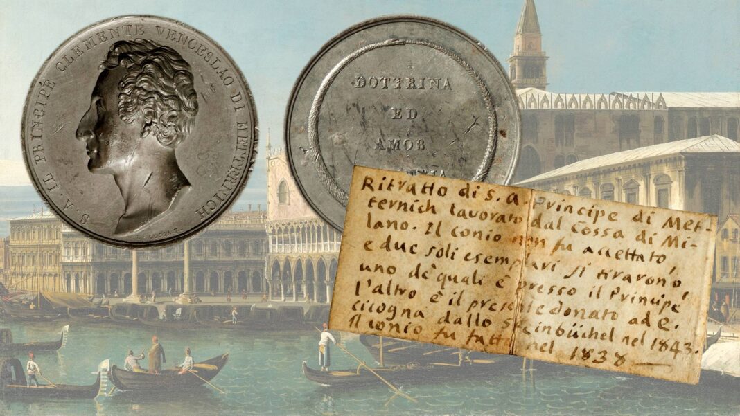 una medaglia "fantasma" ritrovata per il principe di Metternich
