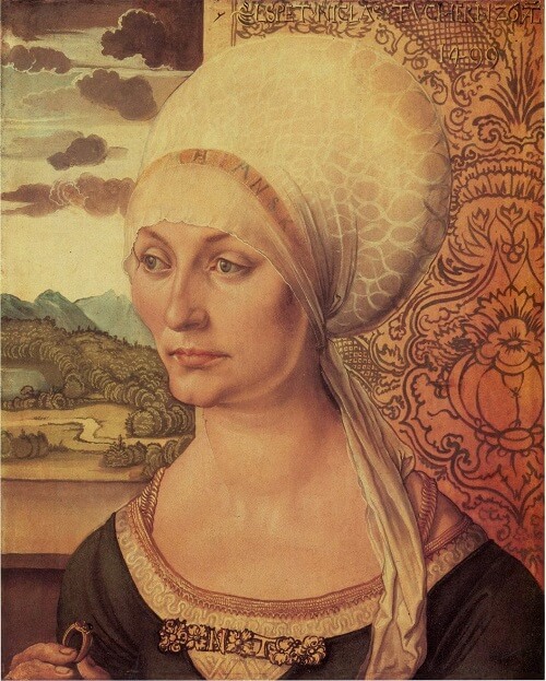 "Ritratto di Elspet Tucher" eseguito da Durer nel 1499: mirabile la fusione tra stilemi nordici e italiani "Ritratto di Elspet Tucher" eseguito da Durer nel 1499: mirabile la fusione tra stilemi nordici e italiani