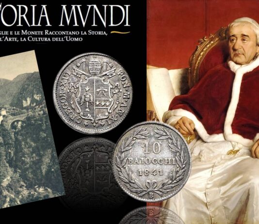 monete come memoria del passato in un tubo di piombo