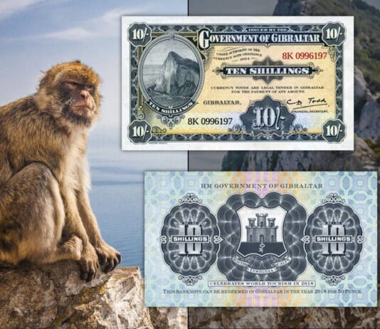 A Gibilterra “si replicano” i 10 scellini del 1934