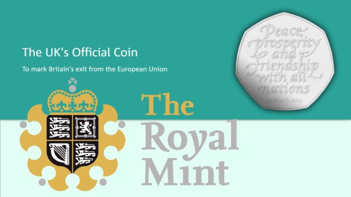 Dalla Royal Mint 50 pence per il mesto addio alla UE