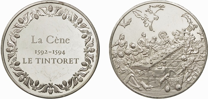 1984. Omaggio francese all’opera di Tintoretto "Ultima Cena" (AR, g 65,5; mm 50; collez. privata)