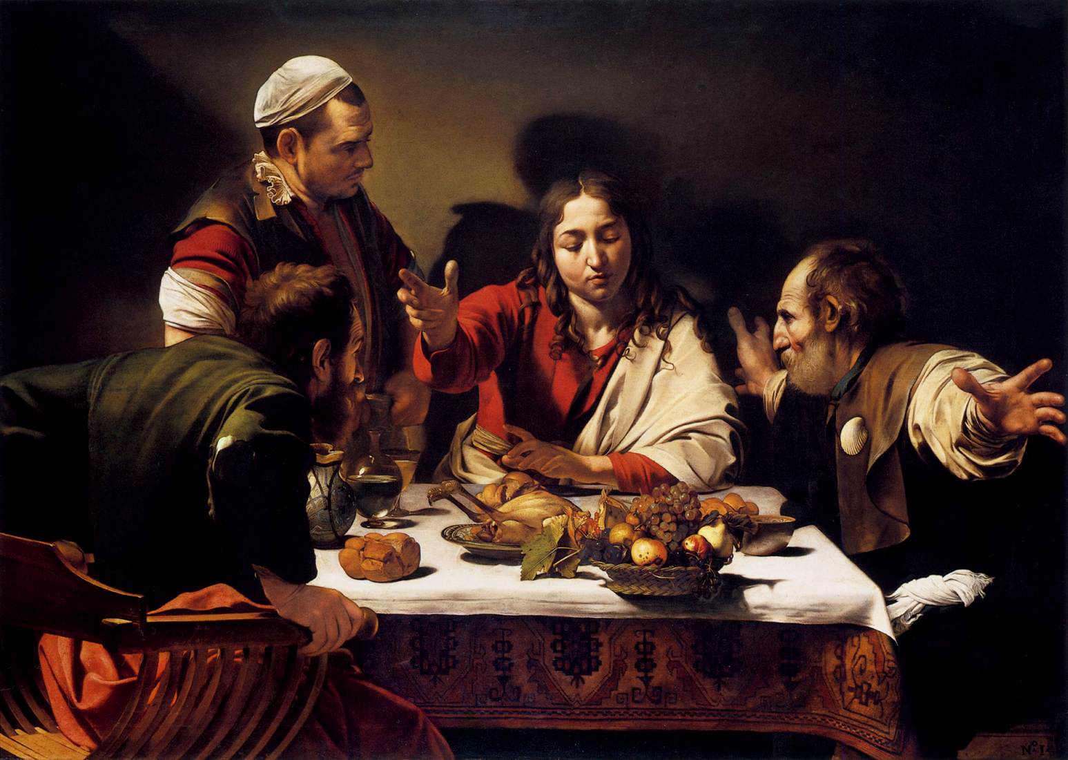 Michelangelo Merisi da Caravaggio, “Cena in Emmaus” (1601, National Gallery, Londra)