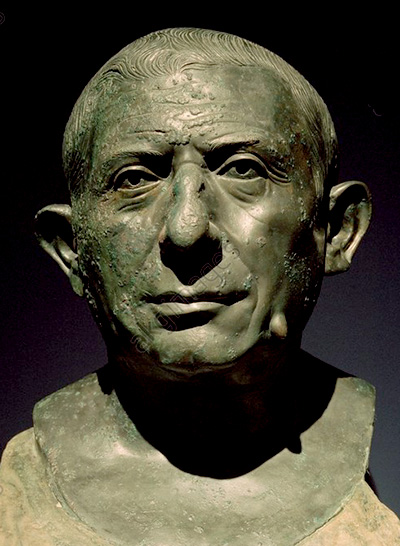 Espressivo ritratto bronzeo del banchiere pompeiano Lucius Caecilius Iucundus