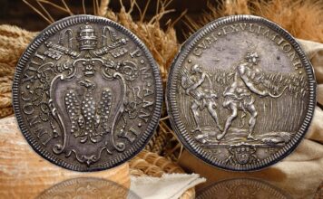 monete e medaglie papali grano annona abbondanza carestia cibo numismatica chiesa papa stato pontificio
