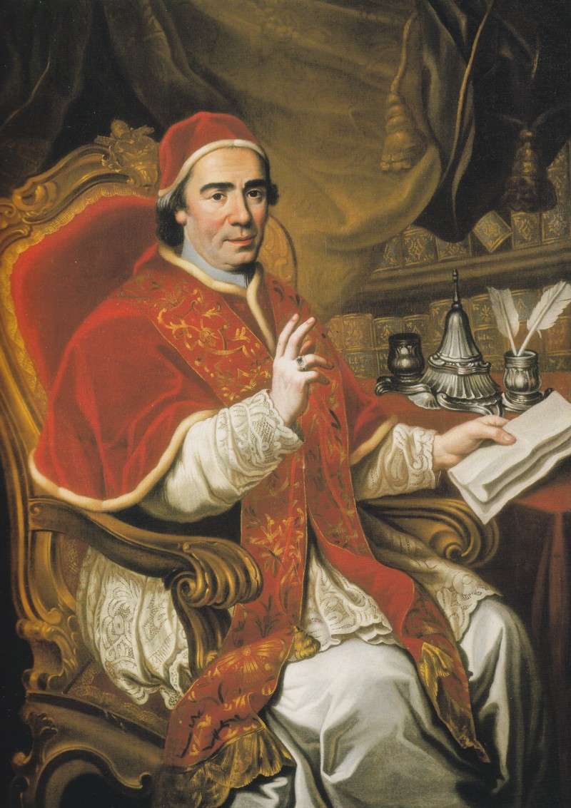 “Ritratto di papa Clemente XIV” di anonimo autore (1773, collezione privata)