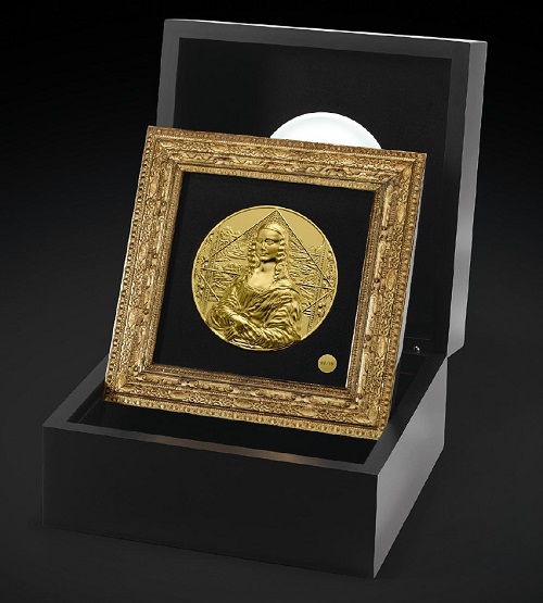 Appena diciannove sono le monete d'oro da un chilogrammo di peso coniate e "incorniciate" in omaggio alla "Gioconda"