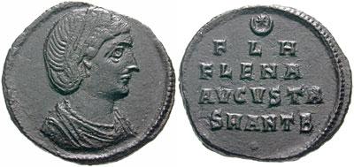 Antiochia – Follis a nome di Elena (324-325 d.C.) madre di Costantino I (Ae mm 20,35 g 2,04)