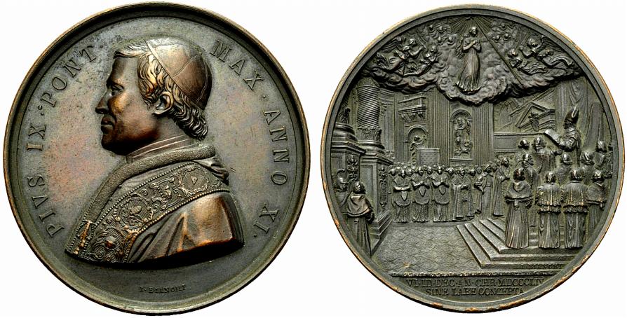 L'annuale di Pio IX del 1856 coniata in bronzo: nessun dato sugli esemplari battuti