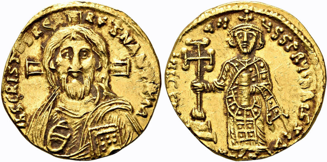 Solido di Giustiniano II. Oro, g 4,43