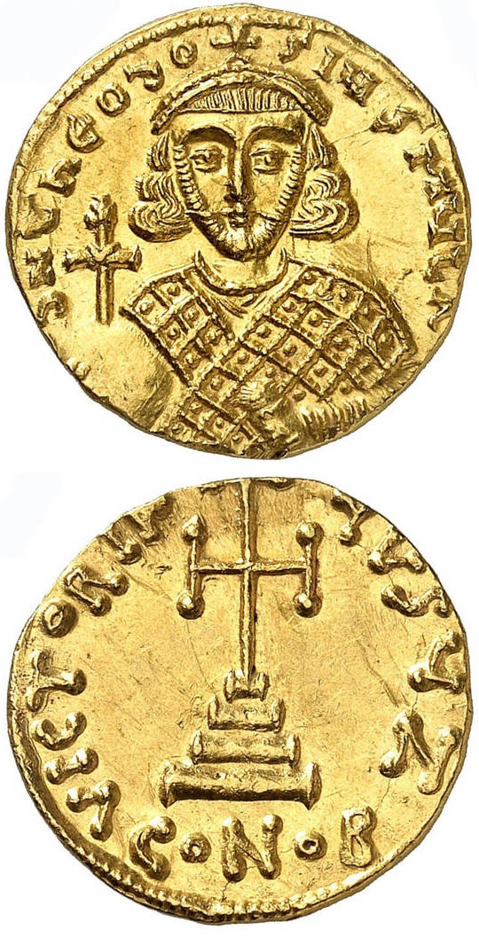 Solido di Teodosio III. Oro, g 4,45