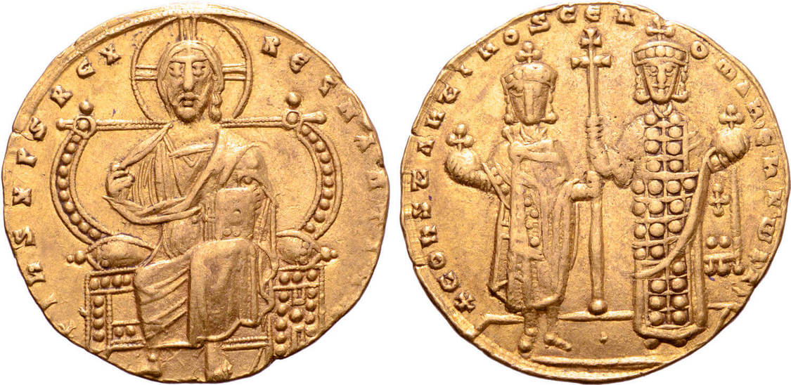 Solido di Costantino VII e Romano I, g 4,34