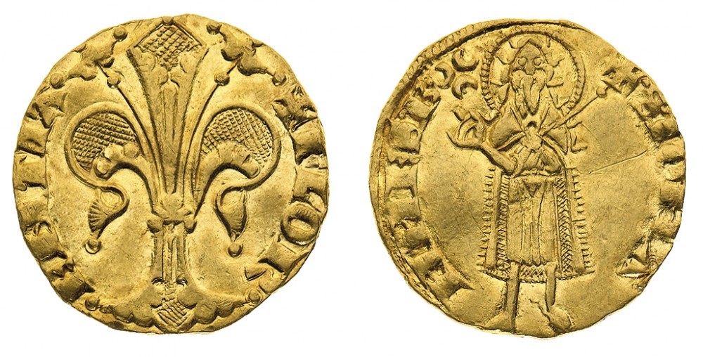 Firenze. Repubblica (1189-1532). Fiorino d'oro stretto databile al periodo 1332-1348