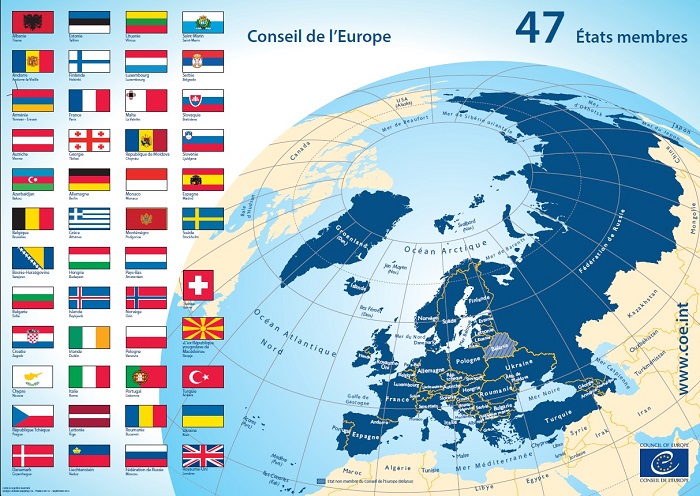 Dalla Groenlandia alla Russia, il CoE rappresenta 47 paesi per circa 800 milioni di persone