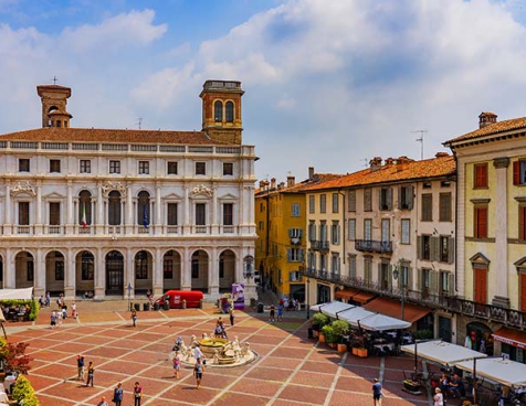 Romano di Lombardia, in provincia di Bergamo: un'immagine del centro storico del capoluogo