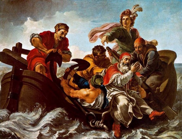 Il martirio di san Clemente I papa immaginato dal pittore Pier Leone Ghezzi