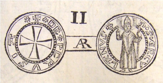 Lo storico, manon così attendibile disegno settecentesco che testimoniava l'aspetto del grosso perugino al tipo di Ancona di tardo XIV secolo