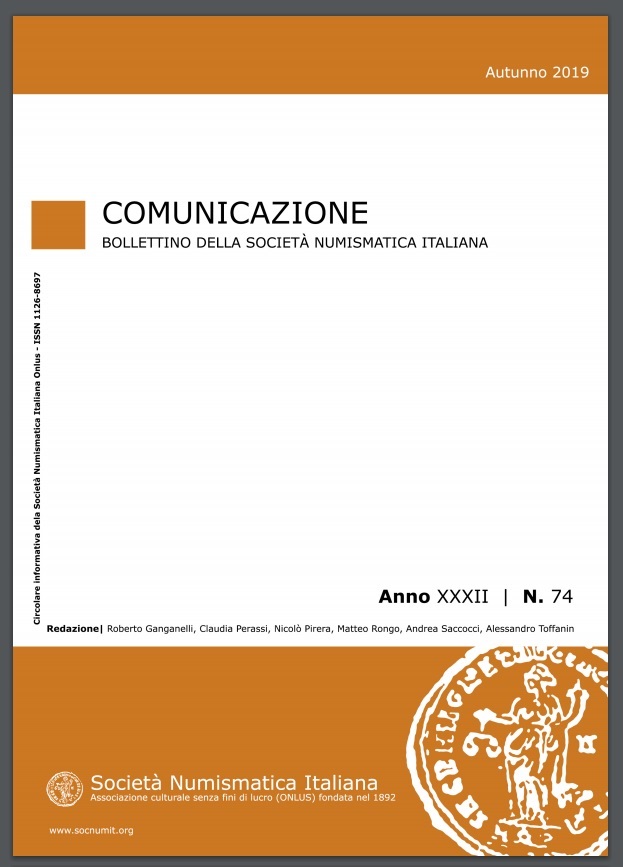 Ospita dieci contributi, dalla monetazione antica a quella moderna, dalla cartamoneta ad altre tematiche il numero 74 di "Comunicazione" scaricabile dal sito della SNI