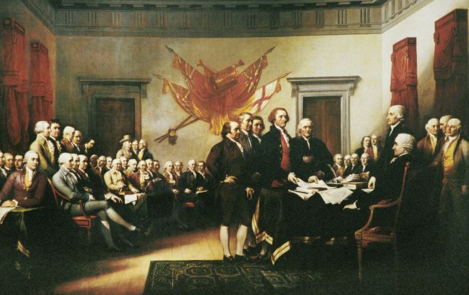 La firma della dichiarazione di indipendenza americana, il 4 luglio 1776, rappresenta non solo l'atto di autodeterminanzione di una nuova nazione, ma anche la definizione dei suoi valori incrollabili