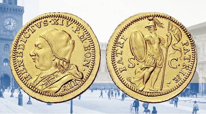 ratità numismatiche Bologna Benedetto XIV