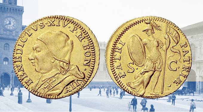 ratità numismatiche Bologna Benedetto XIV