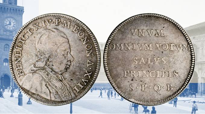 ratità numismatiche Bologna Benedetto XIV