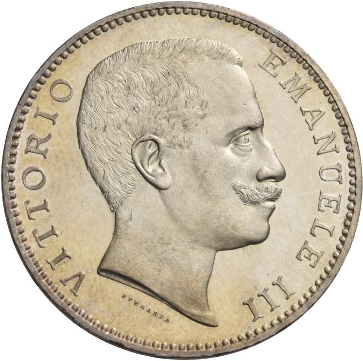 5 lire 1901 dritto