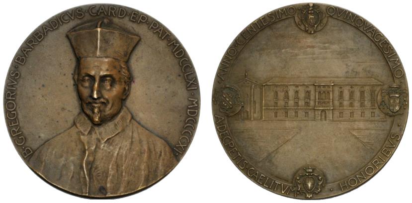 Medaglia del 1911 che ricorda Gregorio Barbarigo nel 150° anniversario della beatificazione