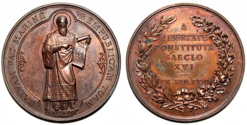 Non solo monete e medaglie, come questa per il XVI centenario della Repubblica celebrato nel 1901, ma anche coni, modelli in gesso e bronzo, bozzetti inediti e altri materiali arricchiranno il percorso numismatico del MFM