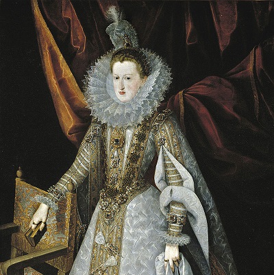 Margherita d'Austria, sposa di Filippo III di Spagna, in un ritratto conservato al Museo del Prado di Madrid