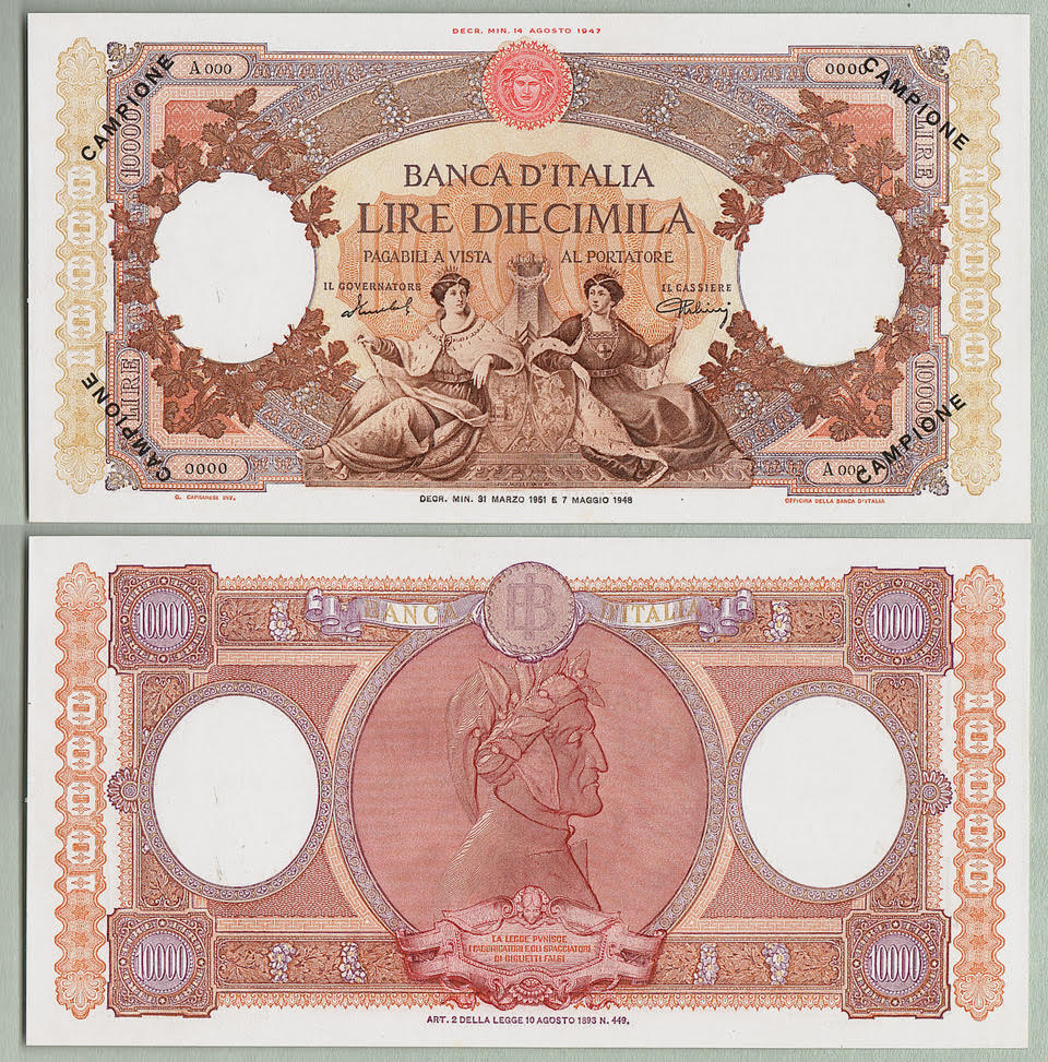 campione 10.000 lire