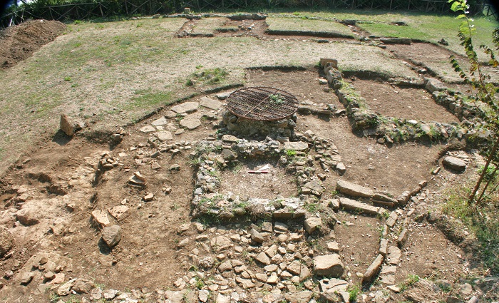 Uno scorcio degli scavi archeologici di Castrum Novum, nei pressi di Santa Marinella, in provincia di Roma