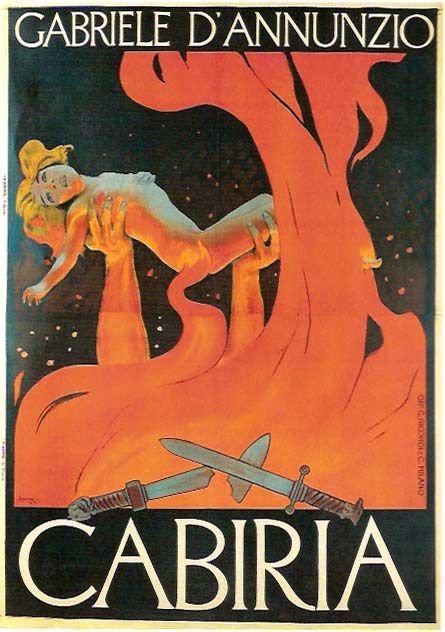 Vero e proprio kolossal, "Cabiria" segna una pietra miliare nella storia del cinema muto mondiale: diretto da Giovanni Pastrone, per una durata di ben 168 minuti, è stato anche il primo film ad essere proiettato alla Casa bianca