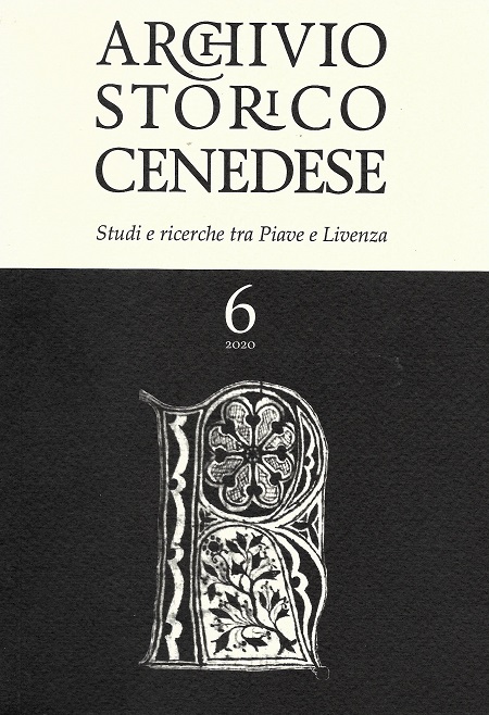 La copertina del volume di studi dell'Archivio storico cenedese che ospita il saggio sulle medaglie dei Collalto