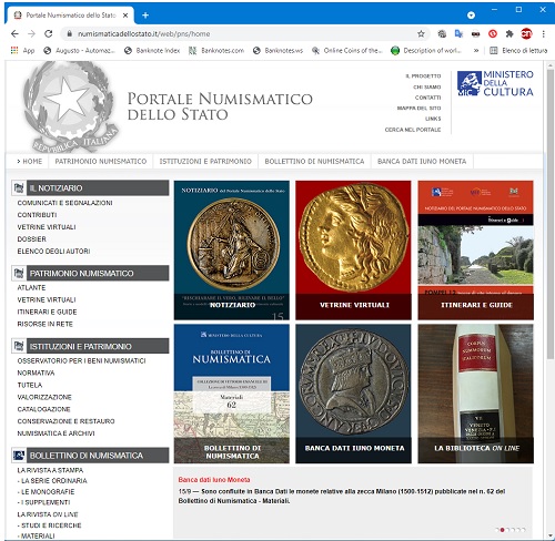 Il Portale numismatico dello Stato ospita materiali, archivi, notizie e approfondimenti sul patrimonio pubblico composto da monete e medaglie: milioni di esemplari in parte ancora da valorizzare