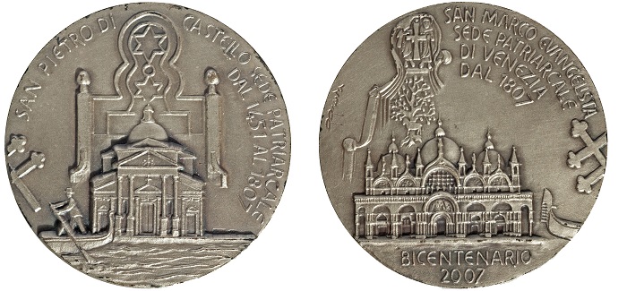 Giuseppe Grava, 2007: medaglia per San Pietro di Castello e San Marco (Ag, mm 60)