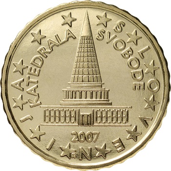 I 10 euro cent di Slovenia, in circolazione dal 2007, mostrano un monumento che non venne mai realizzato, la maestosa "Cattedrale della Libertà"