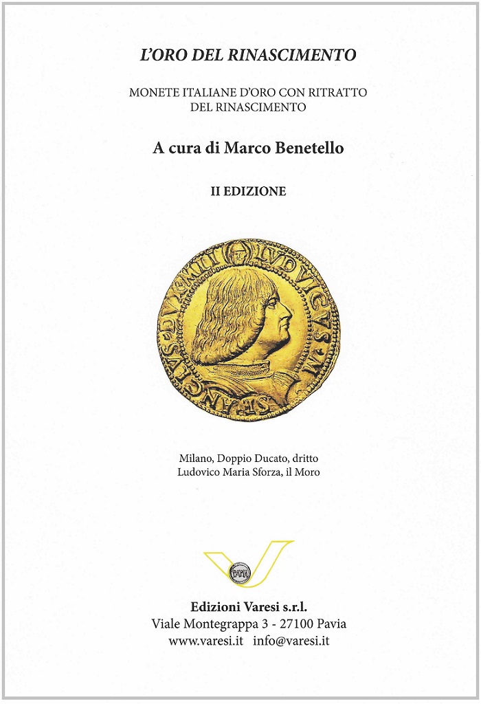 La copertina della seconda edizione del volume dedicato alle monete italiane in oro del Rinascimento con ritratto (Edizioni Varesi)