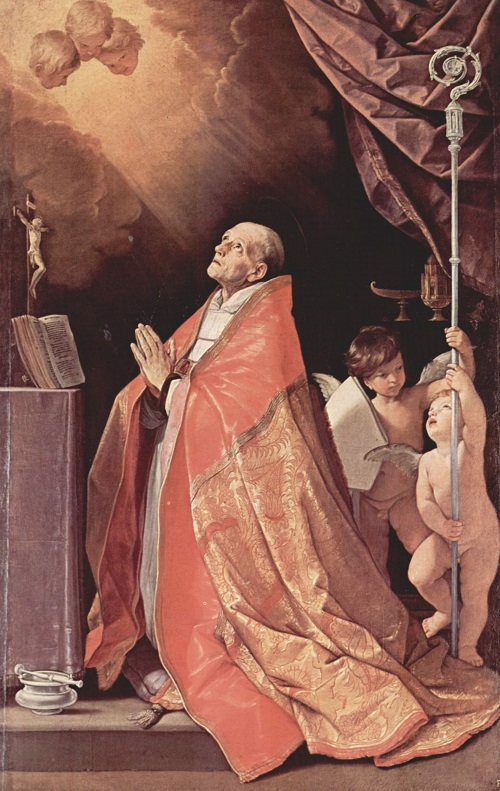 Il "santo antenato" di Clemente XII, sant'Andrea Corsini, nella celebre pala di Guido Reni