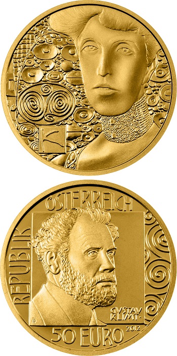 "Klimt e le sue donne" è fra le tante serie di monete viennesi disegnate dal vincitore del COTY alla carriera di quest'anno